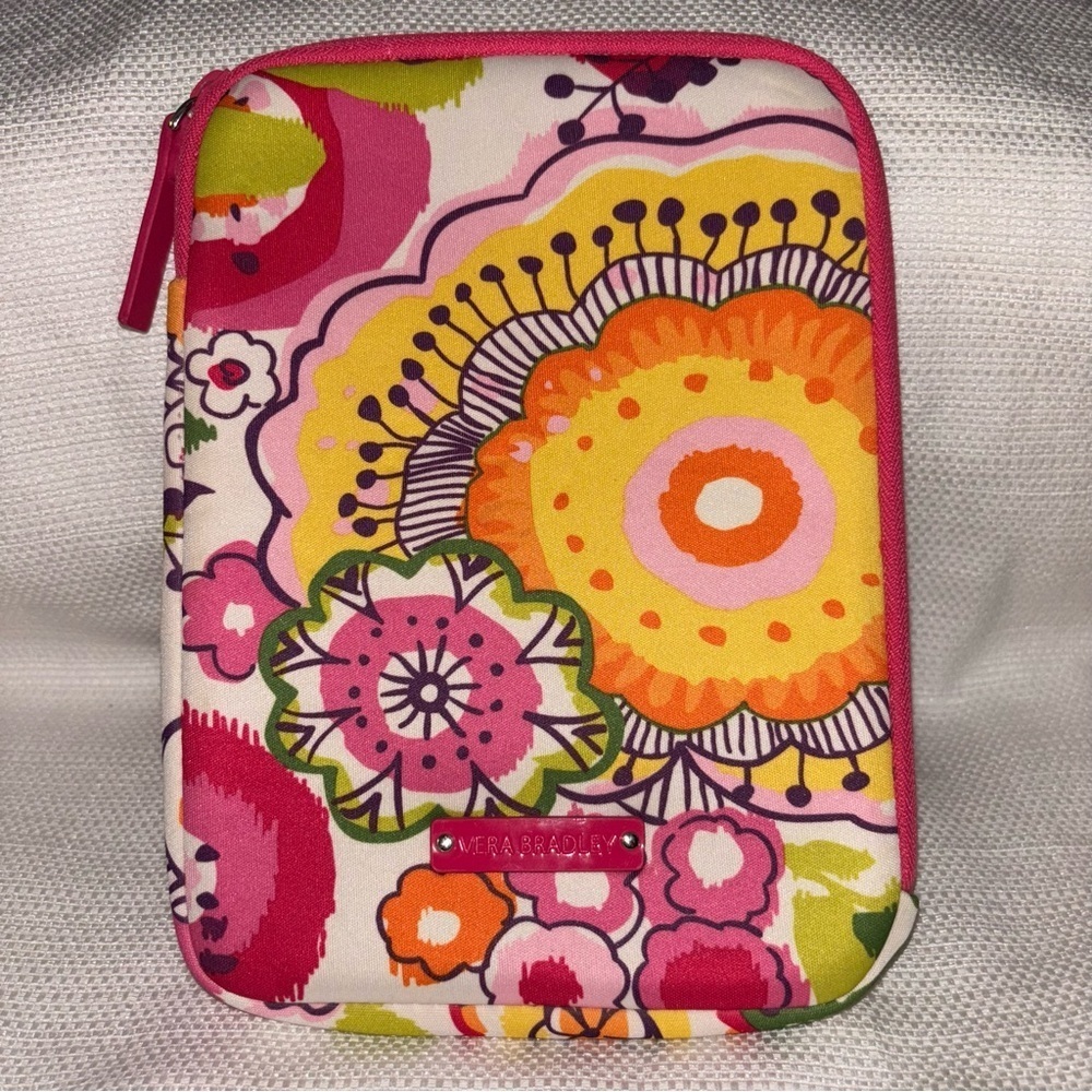Vera Bradley Neoprene Colorful “Clementine” Pattern Tablet Sleeve Retired